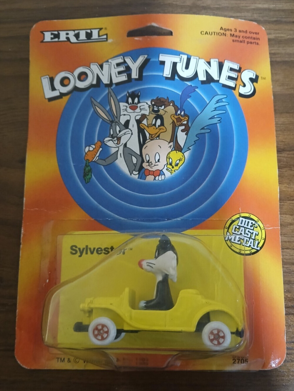 1989 ERTL Looney Tunes Sylvester Roadster Die Cast Car 2705